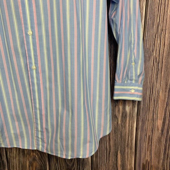 Ralph Lauren Classic Fit Mens Long Sleeve Shirt Multicolor Shirt Size 17.5 34/35 - Picture 5 of 8